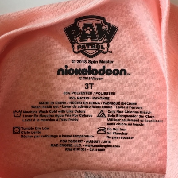 Paw Patrol Skye Halloween “Too Spooky” Tee Tshirt - Picture 6 of 6